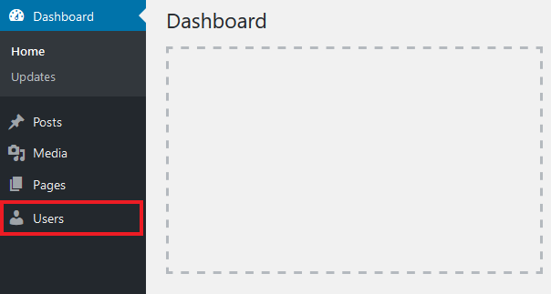 Step 2 - Resting Password - Clicking on User