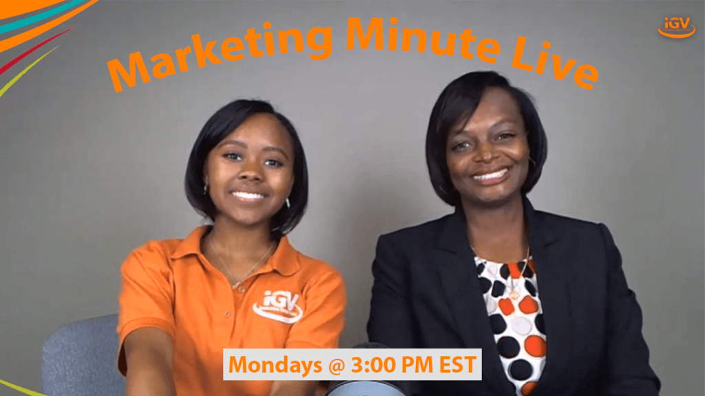 Marketing Minute Live Mondays @ 3 PM EST