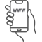 Icon of Persons Hand Holding Mobile Device