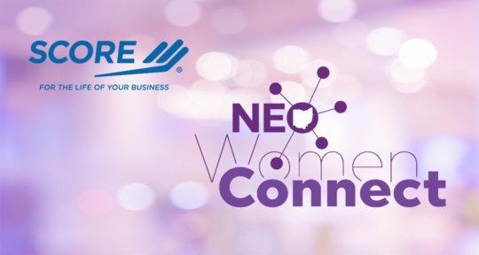 NEO Women Connect on purple background with SCORE logo