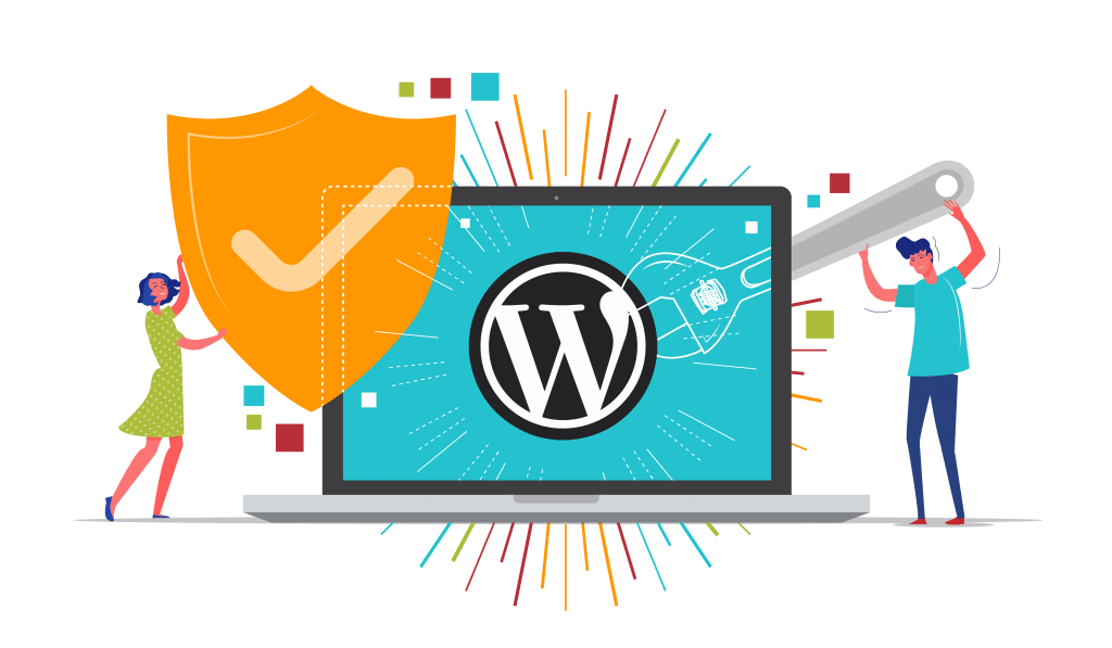 WordPress Security and Maintenance Vector Image
